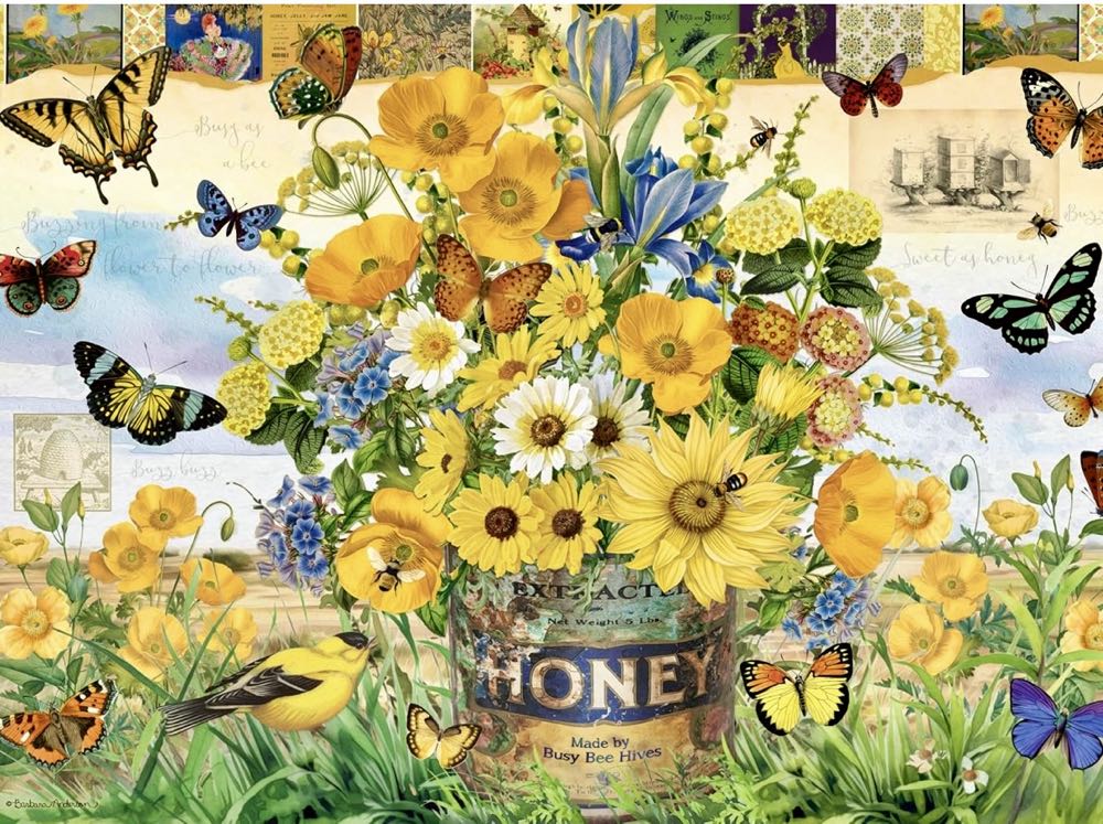 Honey Bee Floral (NIB) NFT - Ceaco puzzle collectible - Main Image 2