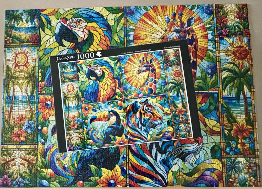 Stained Glass Jungle- GONE  puzzle collectible [Barcode 733968110329] - Main Image 2