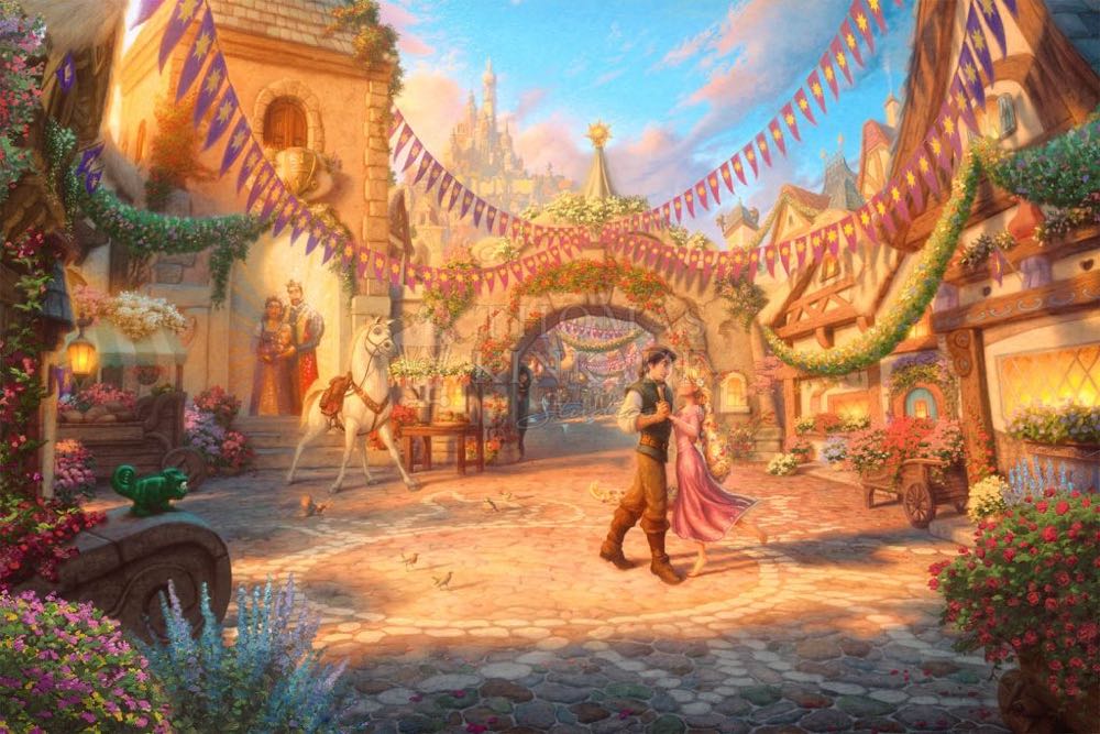 Thomas Kinkade: Tangled II - Ceaco Disney puzzle collectible - Main Image 2