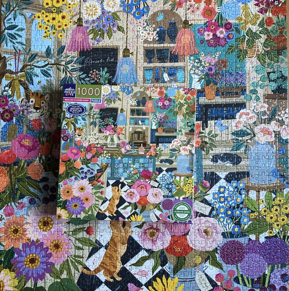 English Flower Shop🟦 - Eeboo puzzle collectible [Barcode 689196517440] - Main Image 4