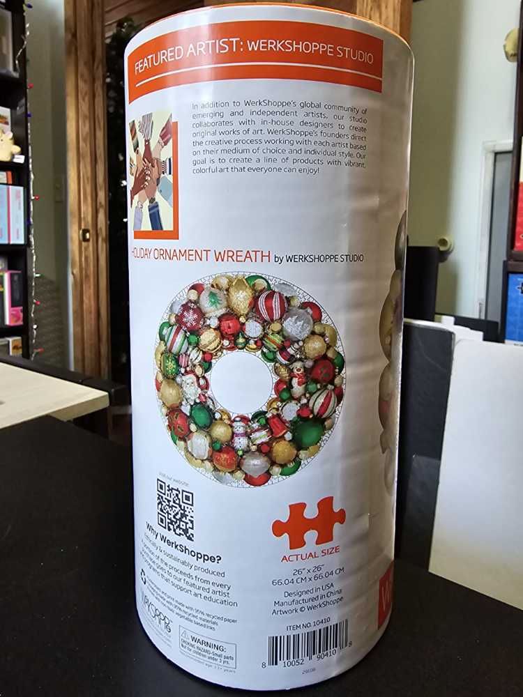 Holiday Ornament Wreath  - Werkshoppe puzzle collectible [Barcode 810052904108] - Main Image 2
