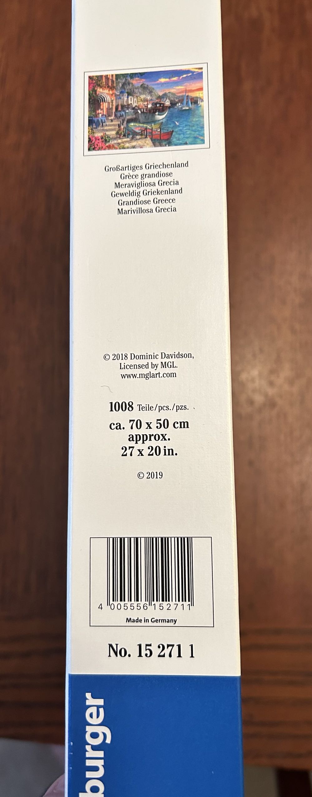 Grandiose Greece - Ravensburger puzzle collectible [Barcode 4005556152711] - Main Image 4