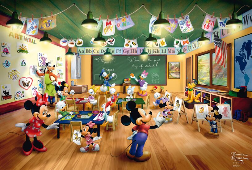 Mickey and Minnie Schoolhouse - Schmidt Spiele puzzle collectible - Main Image 2