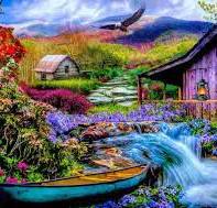 Heaven On Earth In The Mountains - Bluebird Puzzle puzzle collectible [Barcode 3663384702105] - Main Image 2