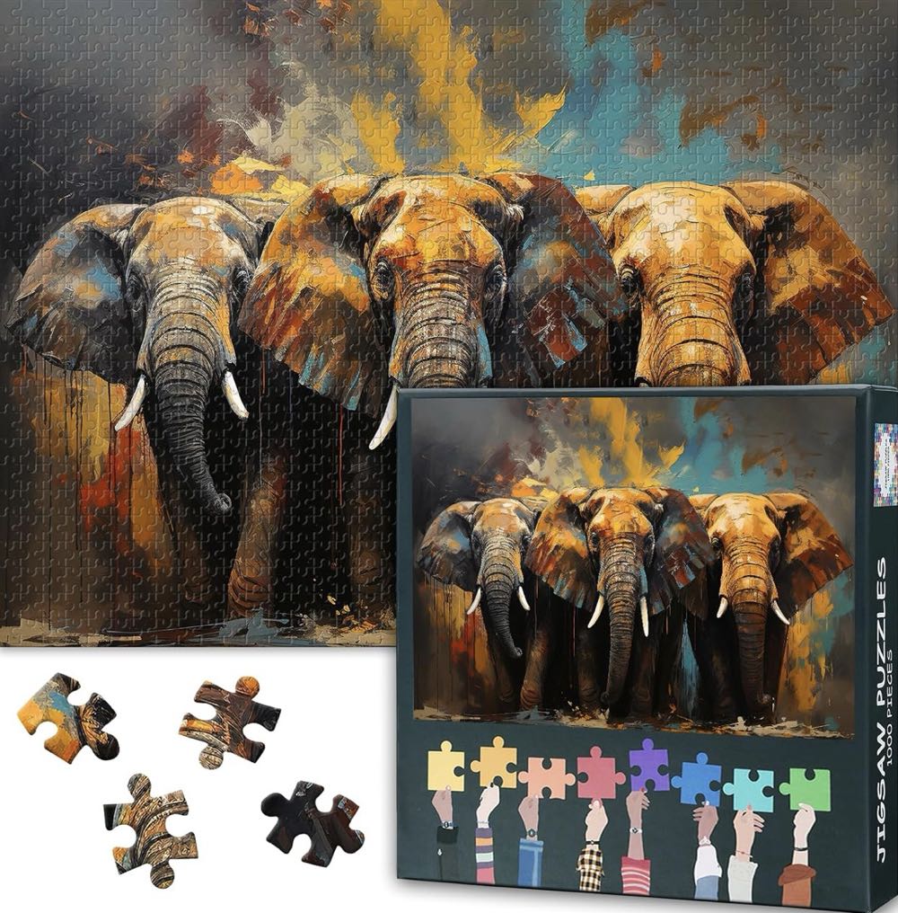 Three Elephants - Tumovo puzzle collectible - Main Image 2