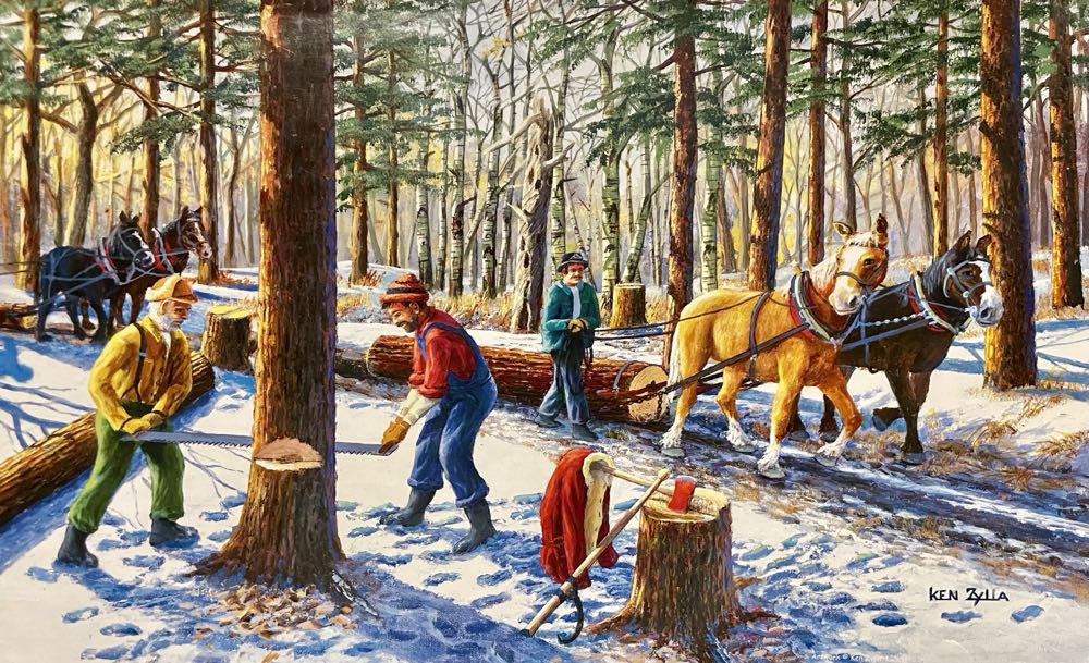 Lumberjacks - SunsOut puzzle collectible [Barcode 796780395688] - Main Image 2