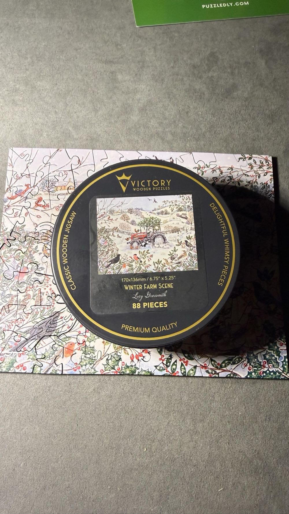 Winter Farm Scene Mini Qt 88 - Victory Wooden Puzzles puzzle collectible [Barcode 5056461103328] - Main Image 4