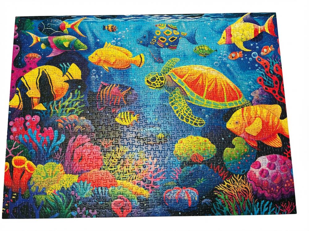 Underwater Paradise Pc Jigsaw Puzzle New Sealed Box!  puzzle collectible [Barcode 850063772334] - Main Image 2