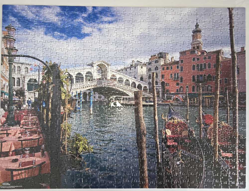Rialto Bridge On The Grand Canal, Venice, Italy - National Geographic Society puzzle collectible - Main Image 2