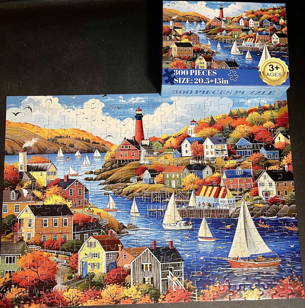 Town In Autumn  puzzle collectible - Main Image 2