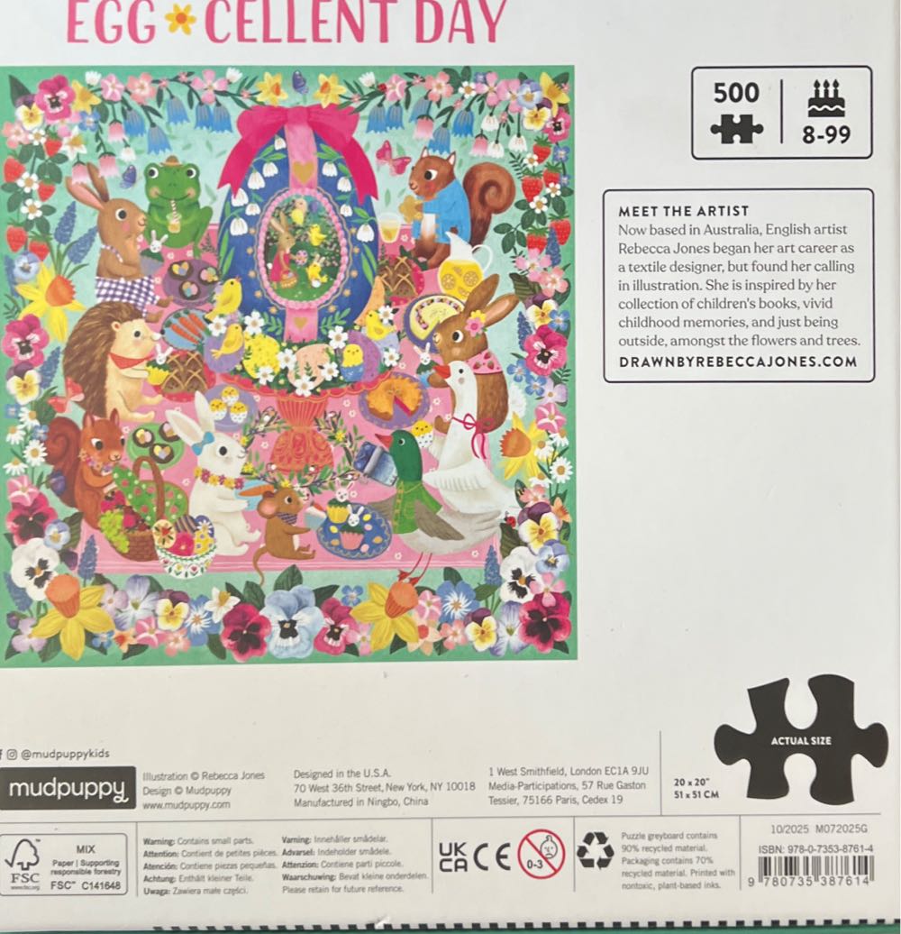 Egg-cellent Day 🧩 - Mudpuppy puzzle collectible [Barcode 9780735387614] - Main Image 2