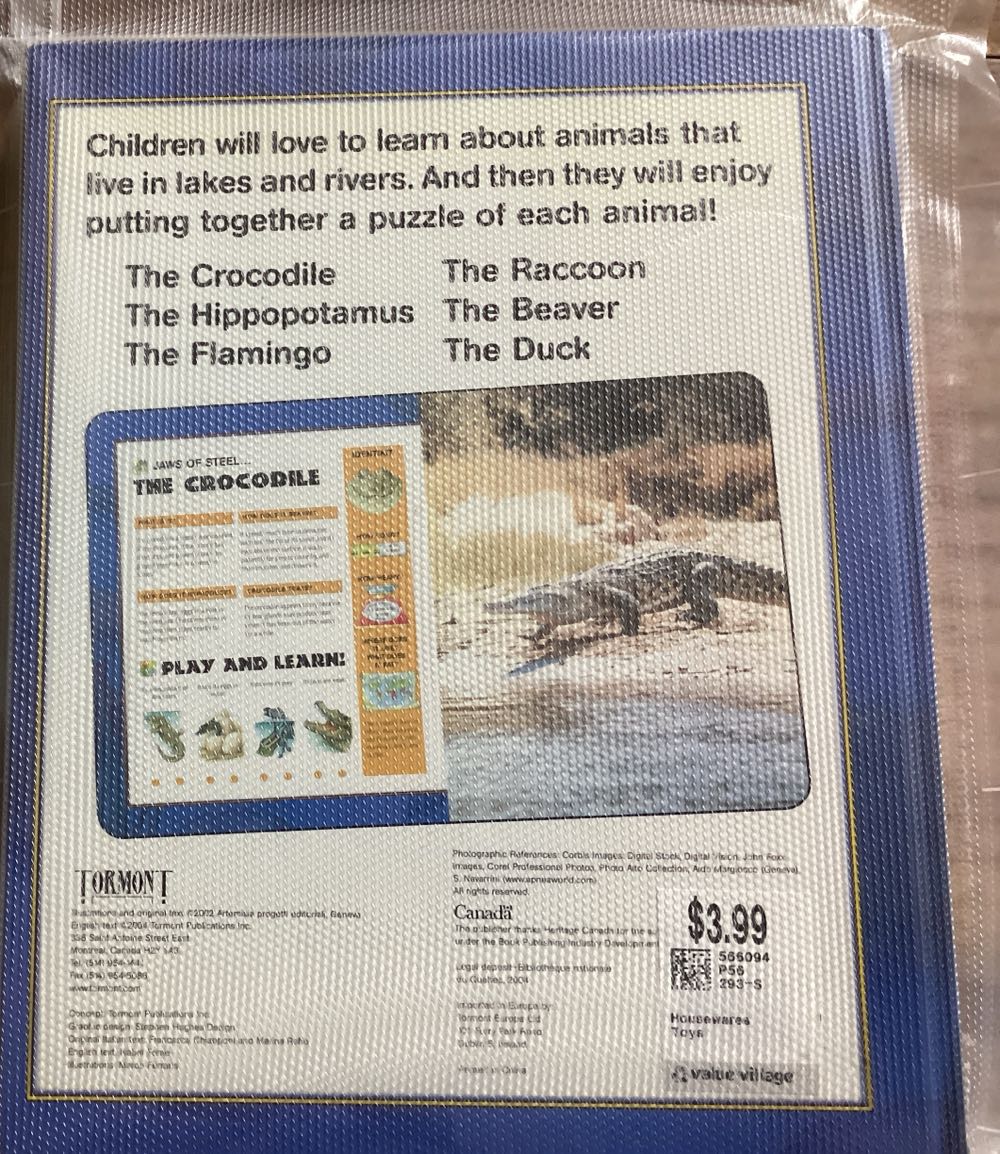 Animals of Lakes & Rivers - Tormont puzzle collectible - Main Image 2