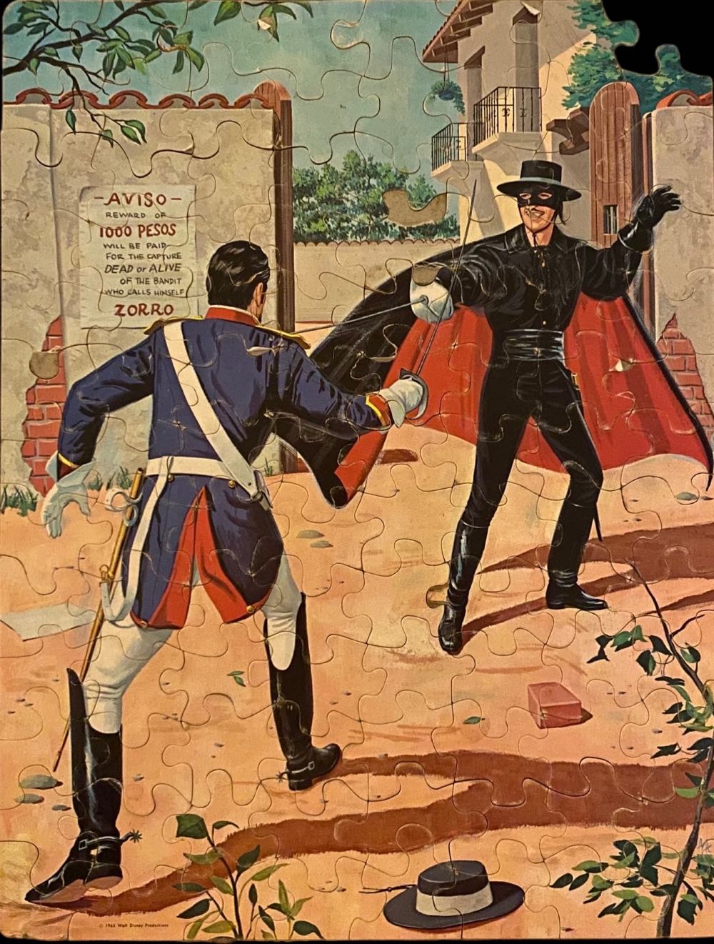 0108 Whitman: Zorro - Whitman puzzle collectible - Main Image 2