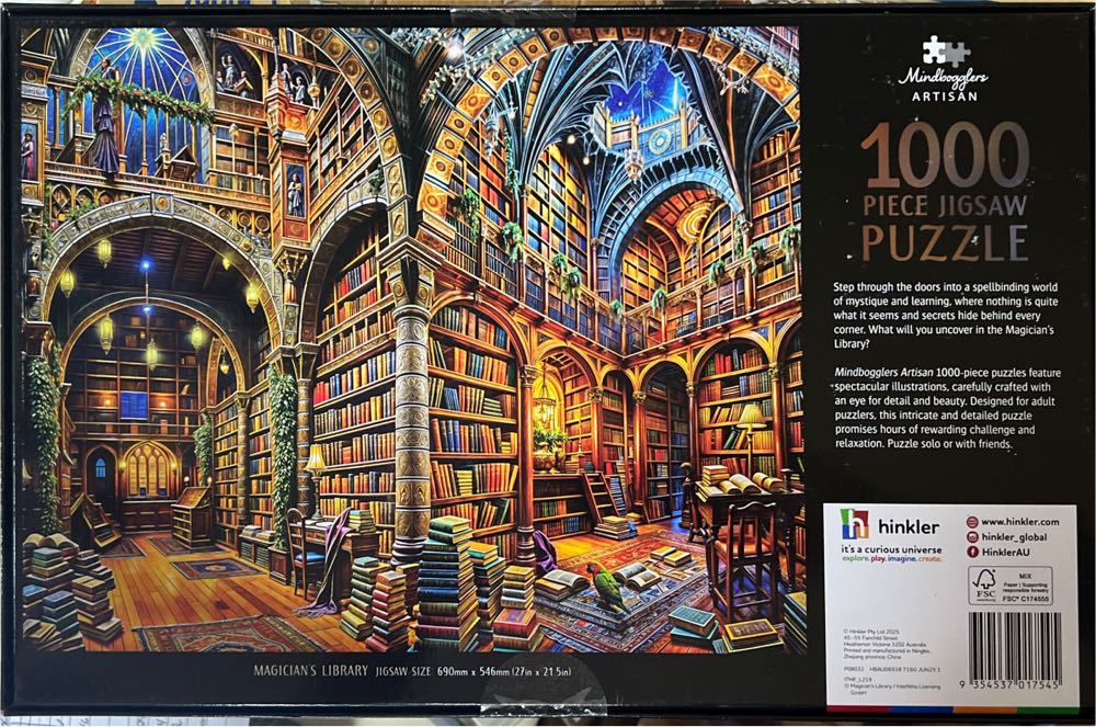 Magician’s Library - Mindbogglers Artisan puzzle collectible [Barcode 9354537017545] - Main Image 2