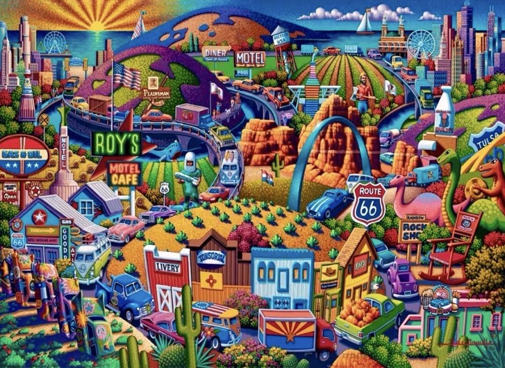 Get Your Kicks on Route 66 🆕 - Dowdle / Buffalo puzzle collectible [Barcode 079346128433] - Main Image 2