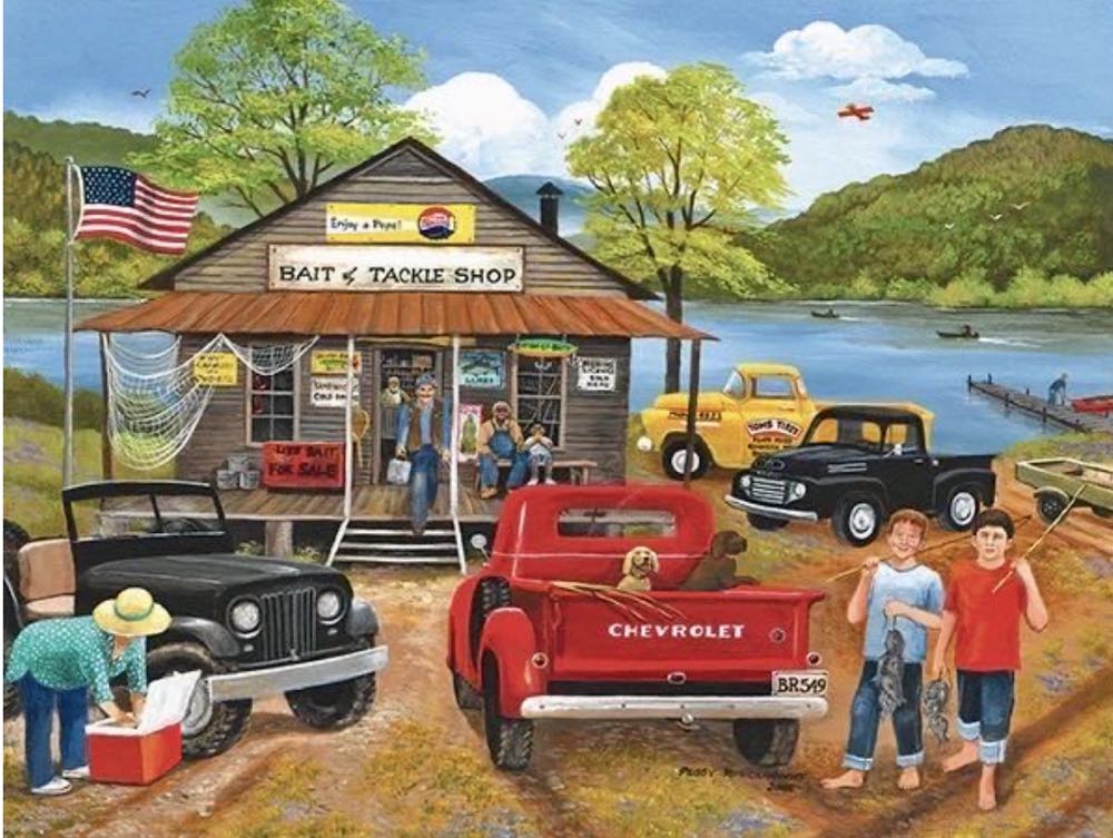 Bait & Tackle Shop 🔒 - SunsOut puzzle collectible [Barcode 796780221406] - Main Image 2
