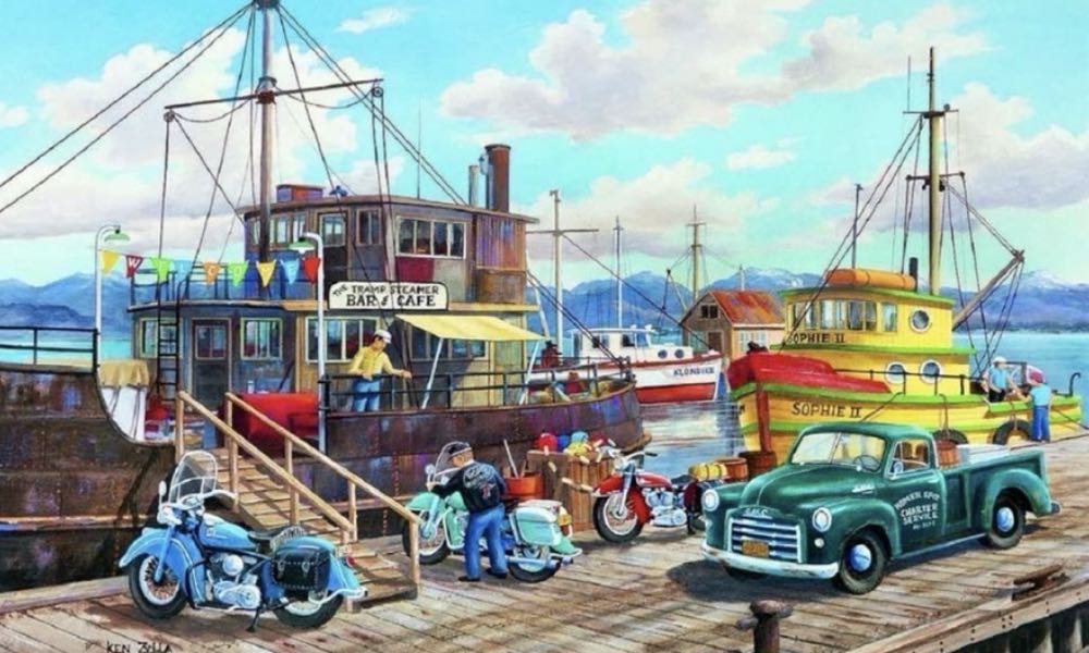 Homer Spit Harbor 🔒 - SunsOut puzzle collectible [Barcode 796780399631] - Main Image 2