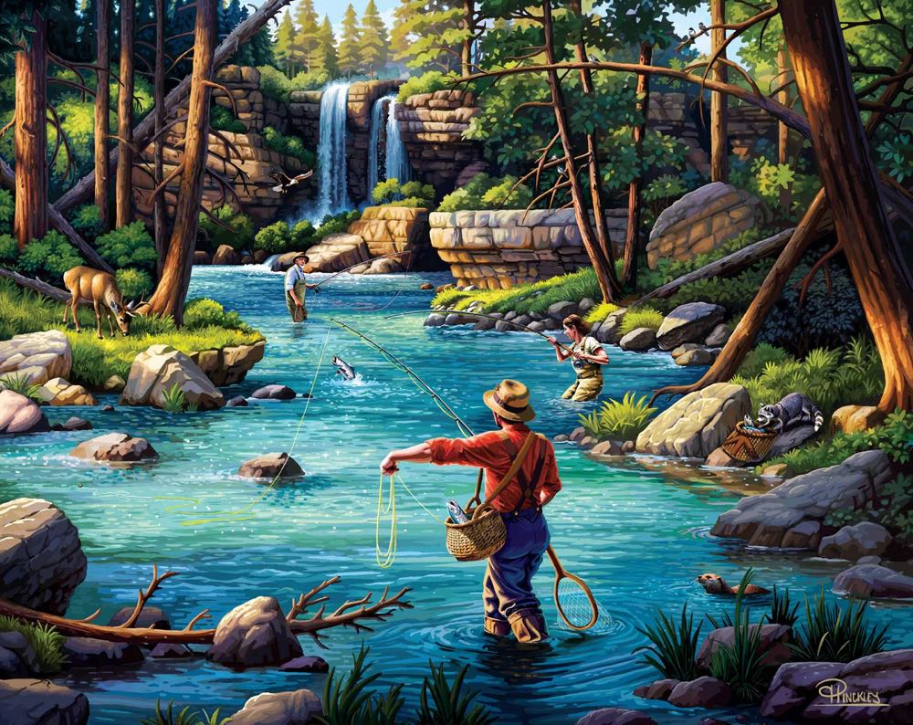 Outdoor Adventure : Fly Fishing - Boardwalk Puzzle Company puzzle collectible [Barcode 671095906357] - Main Image 2