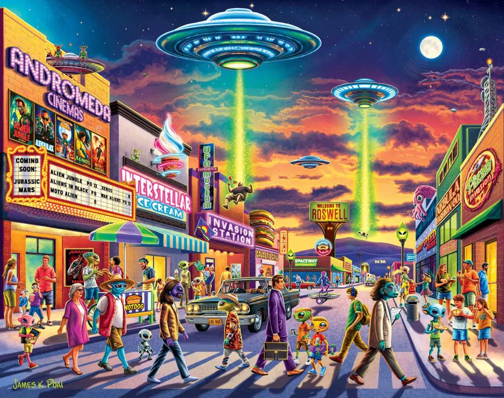 Iconic Places : Roswell - Boardwalk Puzzle Company puzzle collectible [Barcode 671095906715] - Main Image 2
