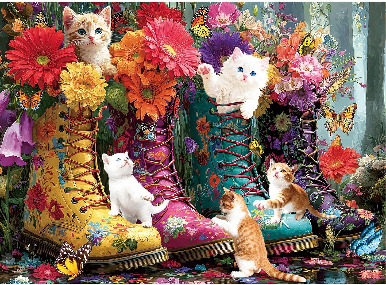 Flower Boot Cats (NIB) NFT  puzzle collectible - Main Image 2