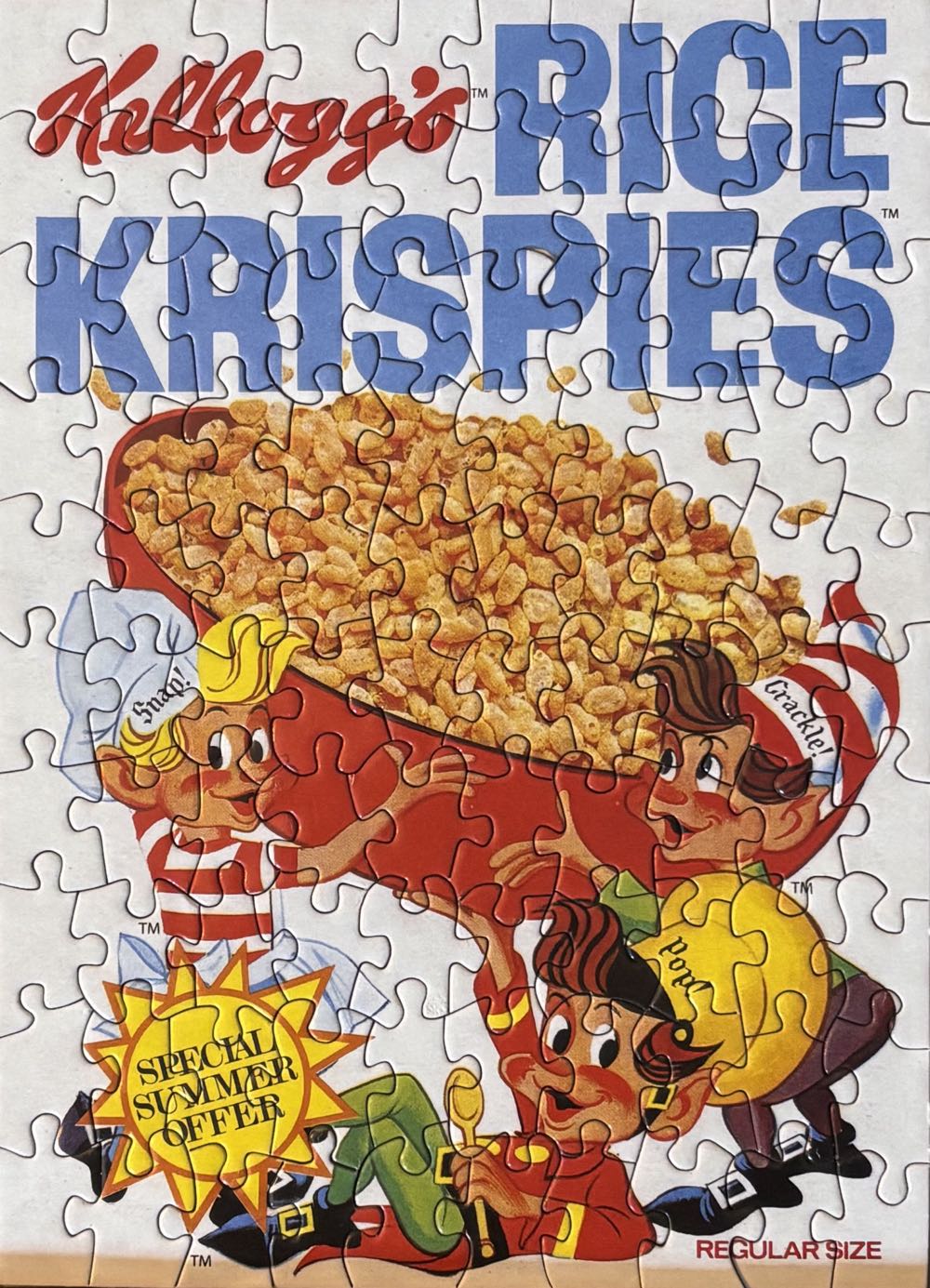 0266 RoseArt: Kellogg’s Cereal Puzzle 3-Pack - Rice Krispies - RoseArt puzzle collectible - Main Image 2