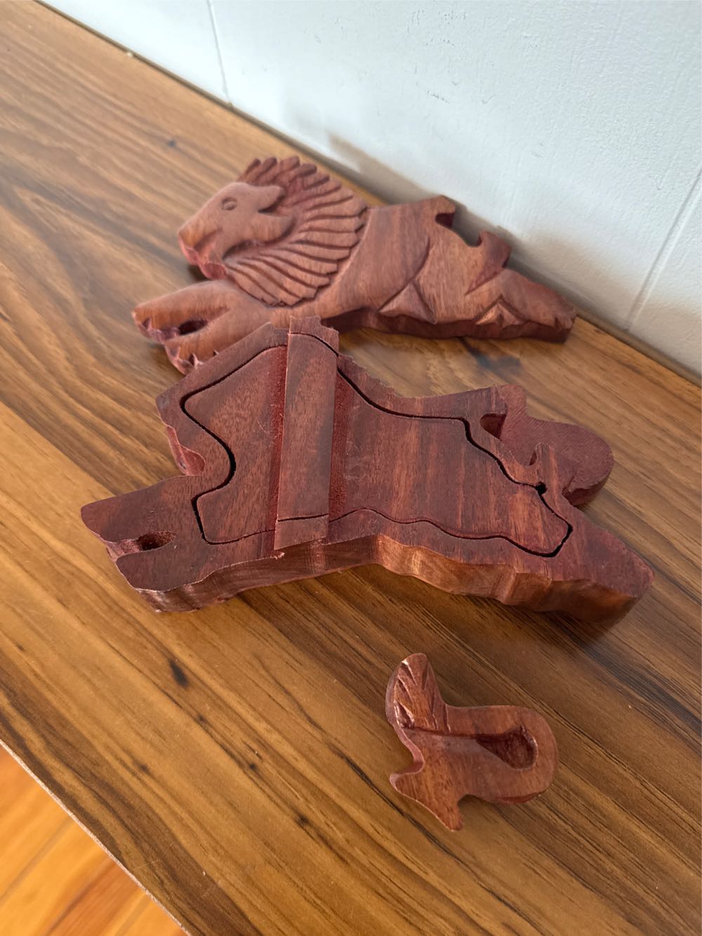 Handmade Lion Secret Wooden Puzzle Box Indian Rosewood  puzzle collectible - Main Image 7