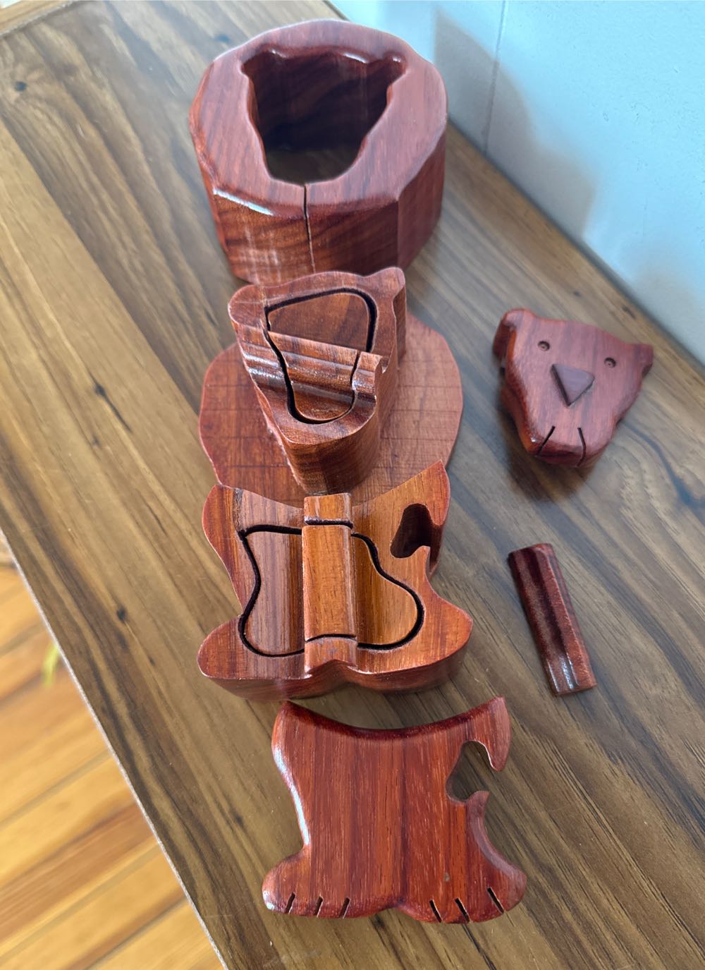 Vintage Wooden Lion Puzzle Trinket Box   puzzle collectible - Main Image 6