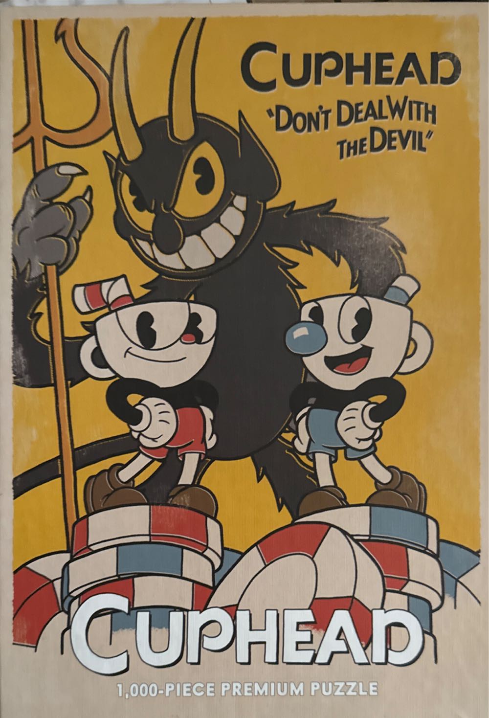 Cuphead Don’t Deal With The Devil Piece New Sealed Gamestop Exclusive 1000  puzzle collectible [Barcode 700304152091] - Main Image 2