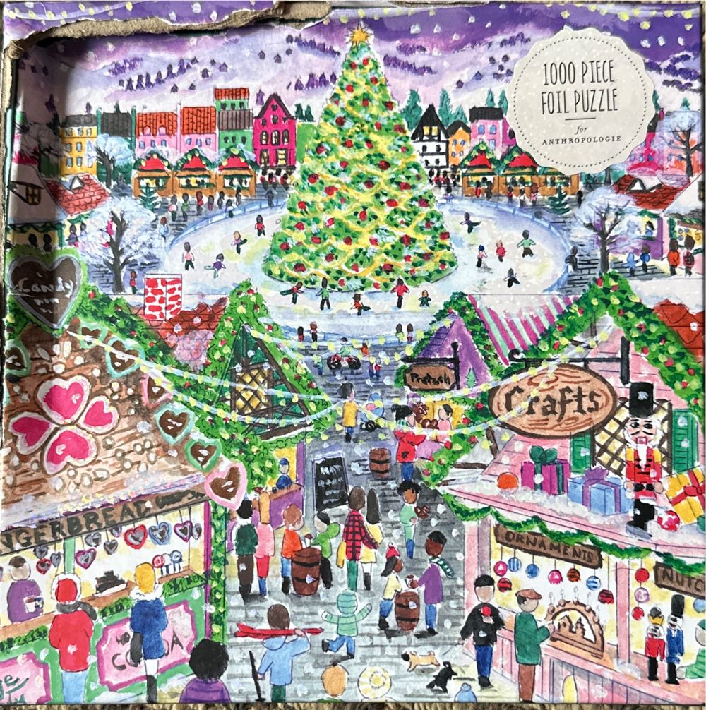 Galison Holiday Village Market Pieces - Galison puzzle collectible [Barcode 9780735387058] - Main Image 4