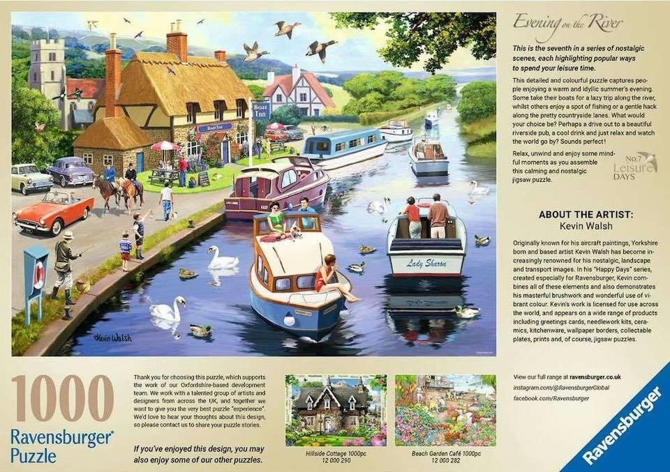 Leisure Days: Evening By The River - Ravensburger puzzle collectible [Barcode 4005555002895] - Main Image 2