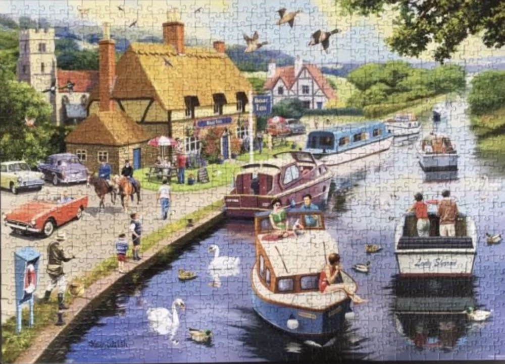 Leisure Days: Evening By The River - Ravensburger puzzle collectible [Barcode 4005555002895] - Main Image 3