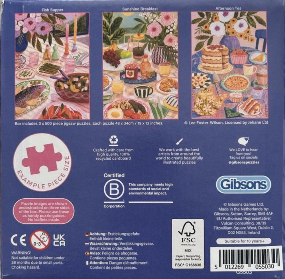 Moments To Savour (Betaald 13-02-2026) Jolanda - Gibsons puzzle collectible [Barcode 5012269055030] - Main Image 4