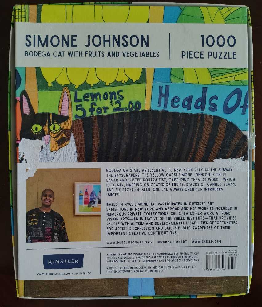 Bodega Cat With Fruits And Vegetables - Kinstler puzzle collectible - Main Image 2