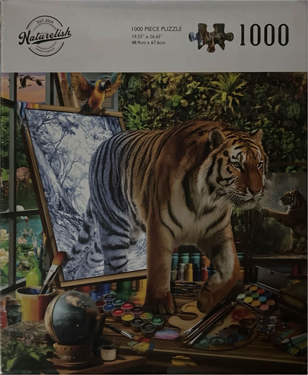 Cross & Glory Tropics On The Moon Piece Jigsaw Puzzle For Adults | Stunning Artwork Of Astronaut And Tropical Plants On The Moon | Challenging Puzzle For Space Lovers Pieces