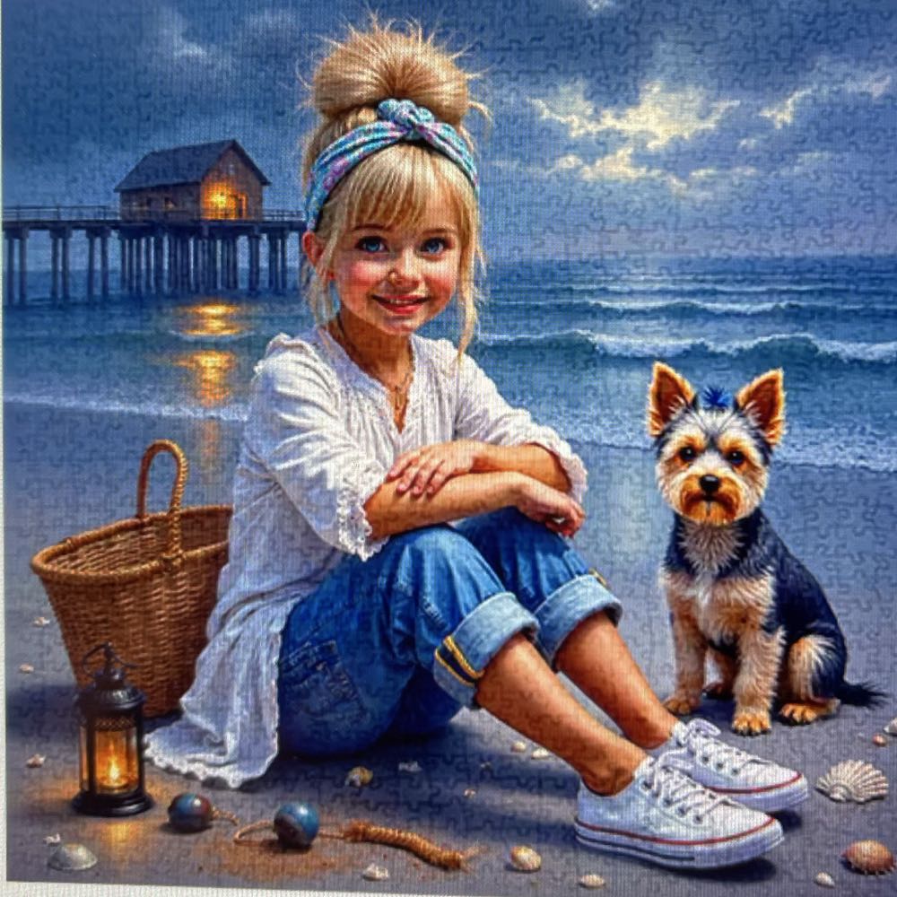 Bits & Pieces 500pc Puzzle ”autumn Farm Stand” Elissa Delia Piana Completed