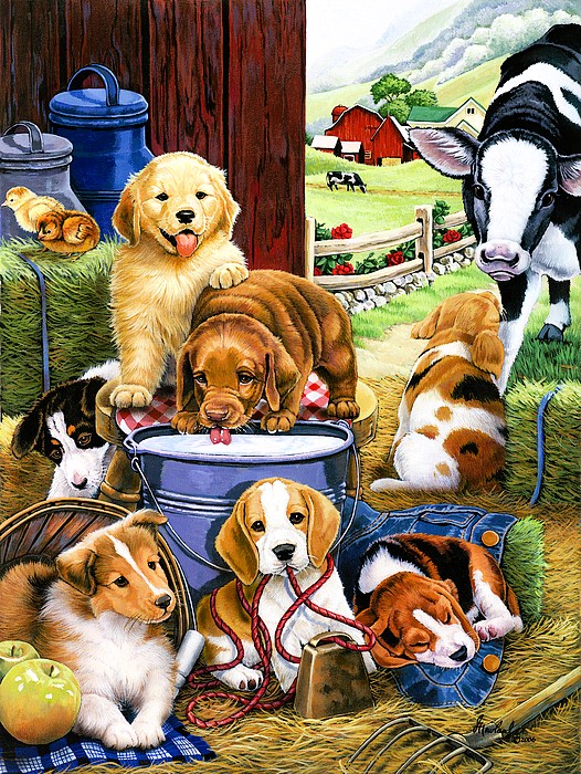 Puppy Holiday - From Nannie - The Peony Tree puzzle collectible - Main Image 2