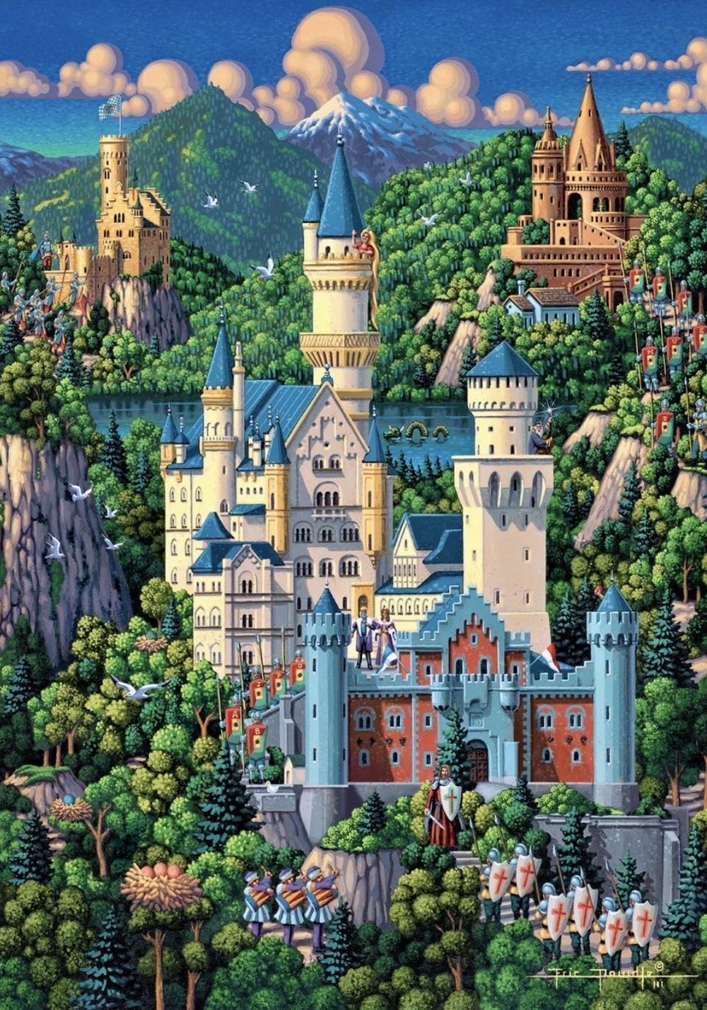 Neuschwanstein Castle 🆕 - Dowdle / Buffalo puzzle collectible [Barcode 079346228188] - Main Image 2