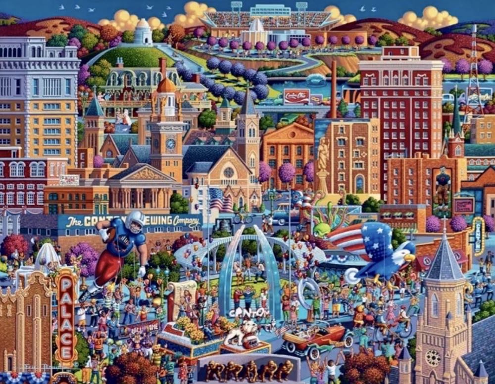 Canton : Football Town 🆕 - Dowdle / Buffalo puzzle collectible [Barcode 079346128440] - Main Image 2