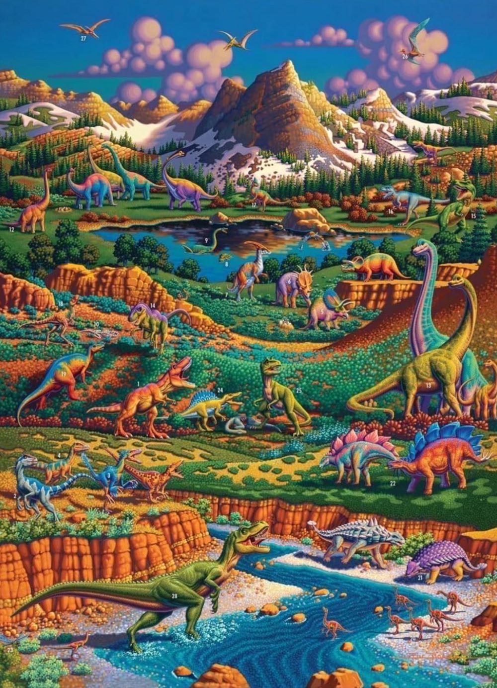 Dinosaur Valley 🆕 - Dowdle / Buffalo puzzle collectible [Barcode 079346128402] - Main Image 2