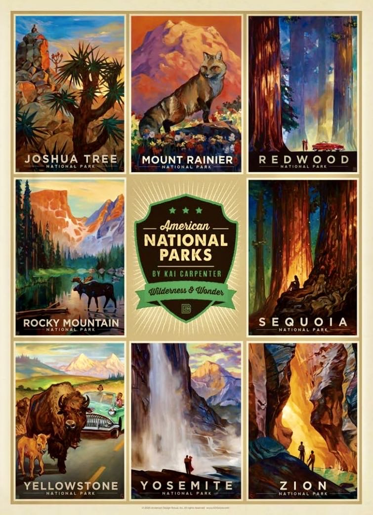American National Parks : Joshua Tree to Zion - Americanflat puzzle collectible [Barcode 810029113014] - Main Image 2