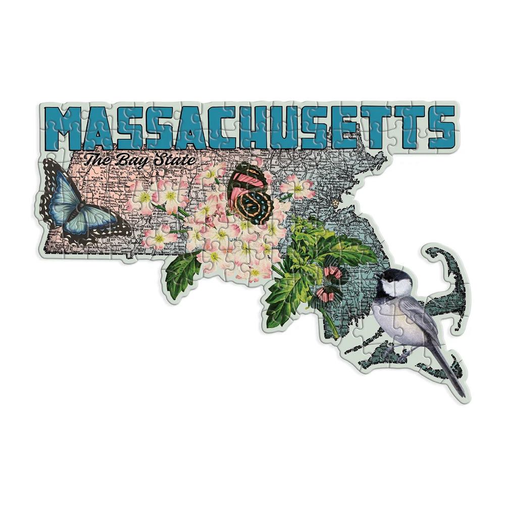 State Shapes : Massachusetts - Galison puzzle collectible [Barcode 9780735371729] - Main Image 2