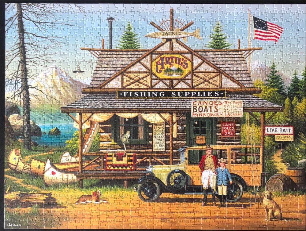 Charles Wysocki-Proud Lil’ Angler  (Item#11470) - Buffalo 🇺🇸 puzzle collectible [Barcode 079346114702] - Main Image 2