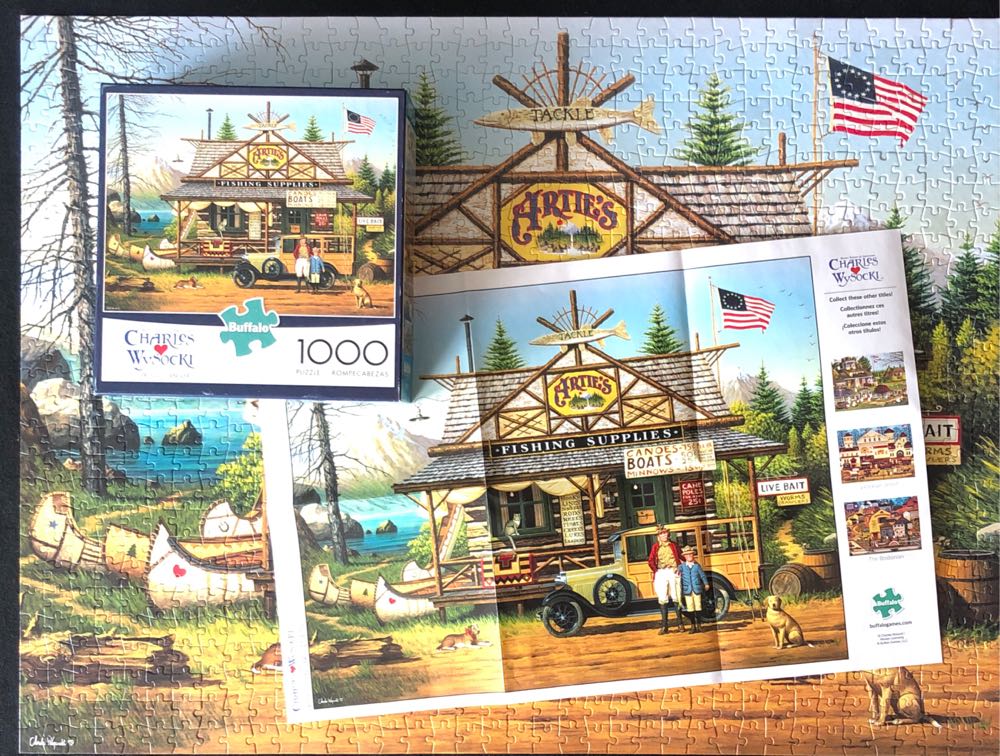 Charles Wysocki-Proud Lil’ Angler  (Item#11470) - Buffalo 🇺🇸 puzzle collectible [Barcode 079346114702] - Main Image 3
