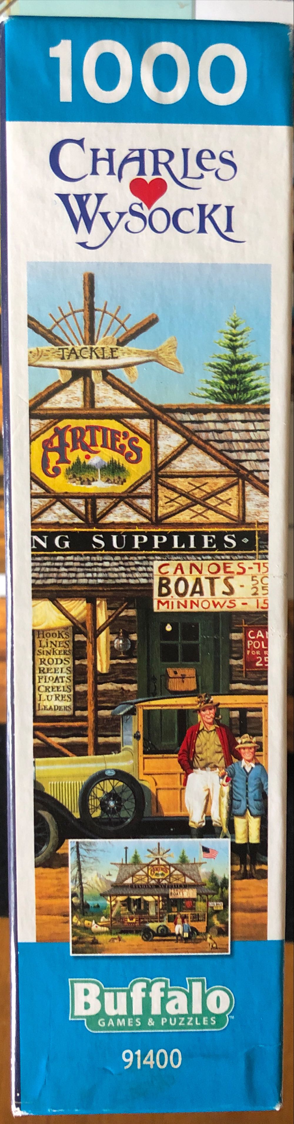 Charles Wysocki-Proud Lil’ Angler  (Item#11470) - Buffalo 🇺🇸 puzzle collectible [Barcode 079346114702] - Main Image 4
