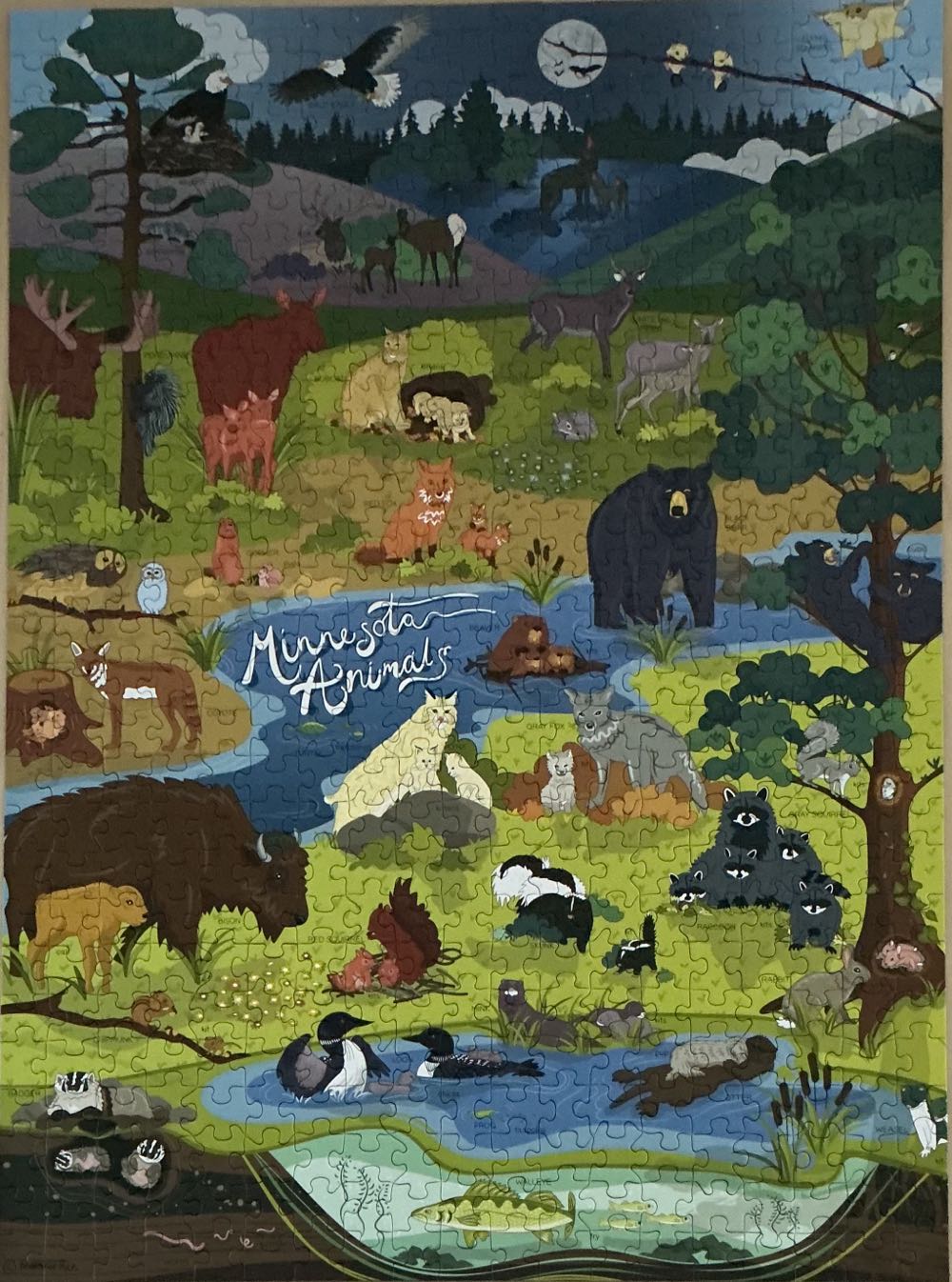 Minnesota Animals - RCS Minnesota Puzzles puzzle collectible [Barcode 860012228850] - Main Image 2
