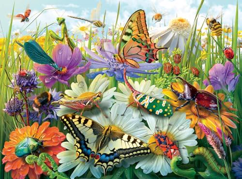 Bits And Pieces Piece Jigsaw Puzzle For Adults 20” X 27” Butterfly Meadow Pc Colorful Kittens Cats Jigsaw By Kathy Bambeck