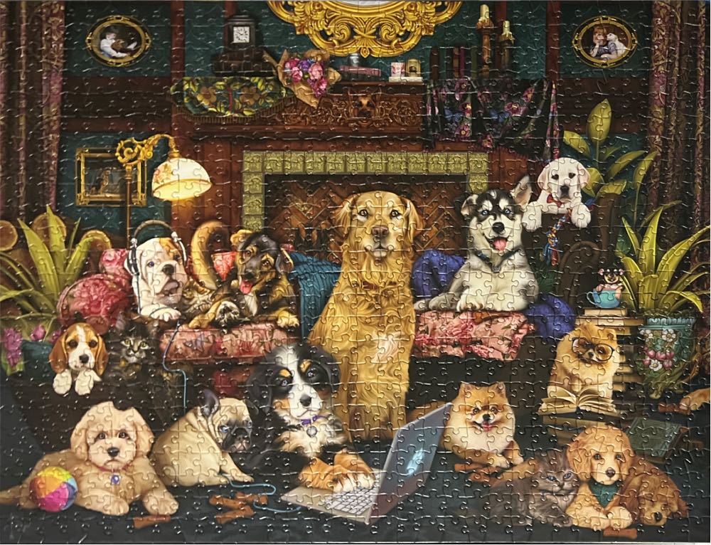 Dog Days: Woofing From Home - Buffalo Games puzzle collectible [Barcode 079346173877] - Main Image 2