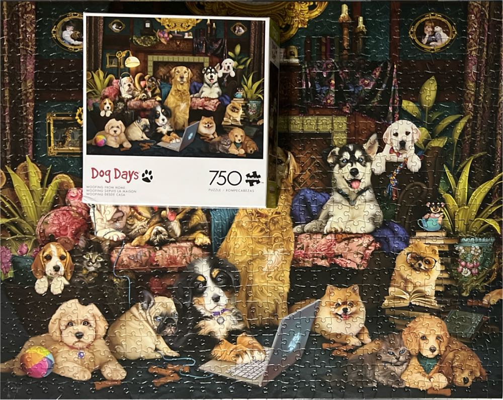 Dog Days: Woofing From Home - Buffalo Games puzzle collectible [Barcode 079346173877] - Main Image 3