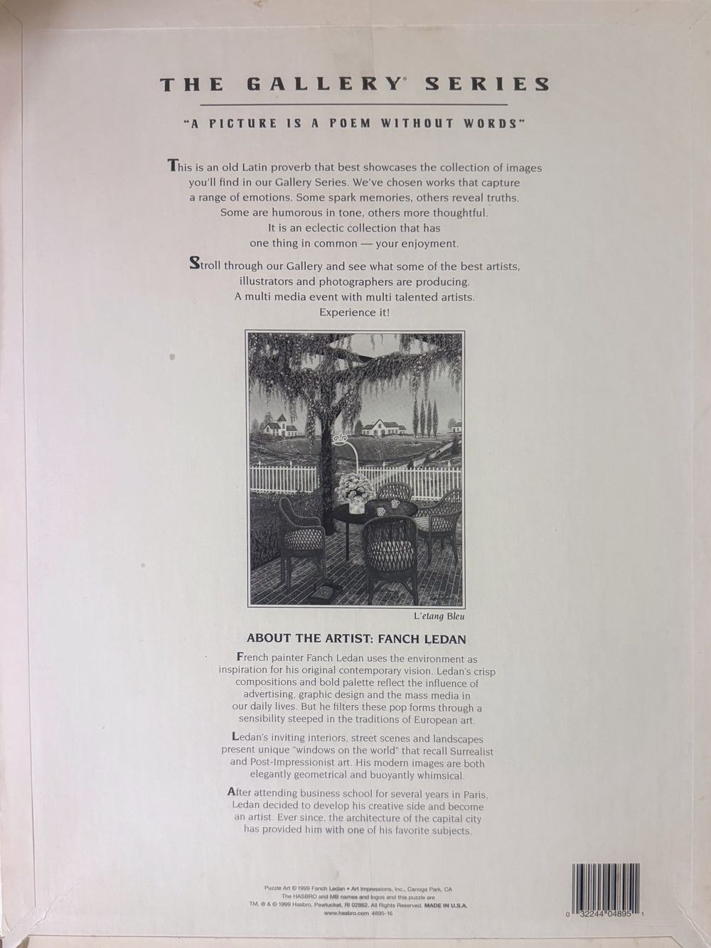 L’etang Bleu - Milton Bradley (Vintage) puzzle collectible - Main Image 3