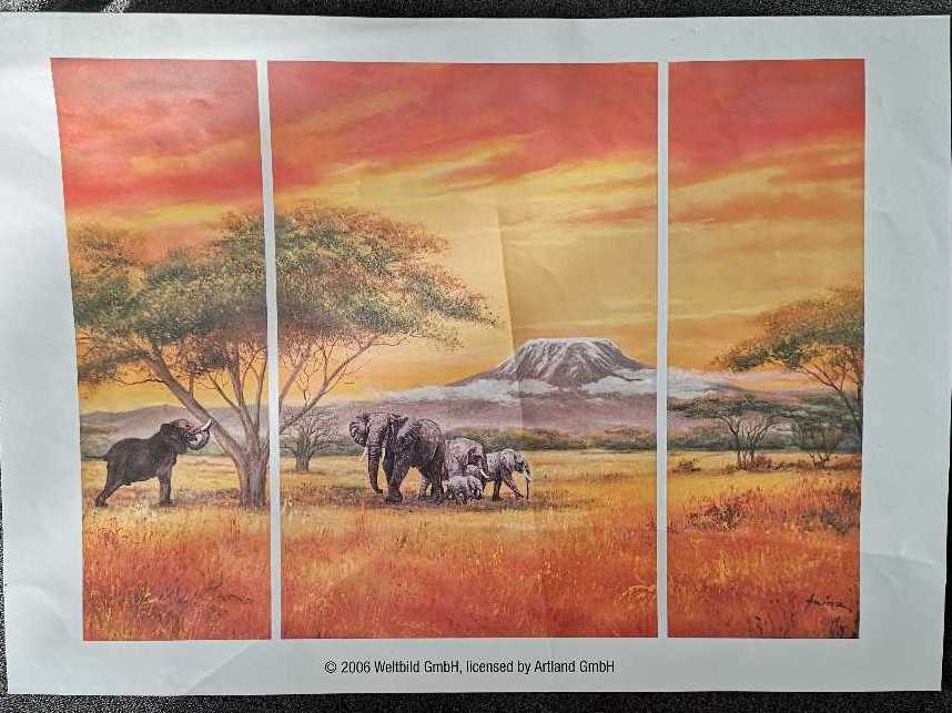 Kilimandscharo Triptychon - Weltbild puzzle collectible [Barcode 4026411226422] - Main Image 3